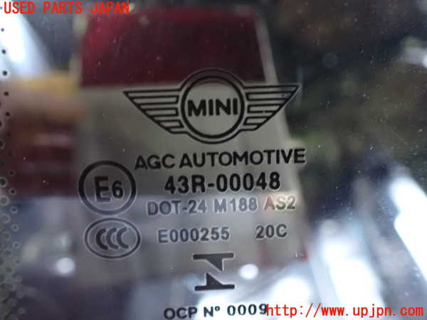 2UPJ-9236771382]BMW ミニ(MINI)ジョンクーパーワークス(JCW)(XMJCW)左クォーターガラス (43R-00048) 中古_2