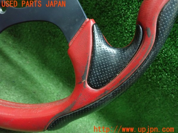 3UPJ=9236940617]ランサーエボリューション(CN9A)Victor ヴィクトール 3穴 ステアリング 約345mm Victor 40086 変換スペーサ付き 中古_2