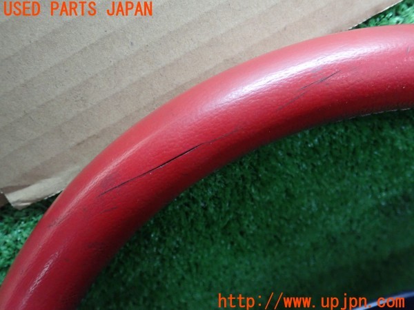 3UPJ=9236940617]ランサーエボリューション(CN9A)Victor ヴィクトール 3穴 ステアリング 約345mm Victor 40086 変換スペーサ付き 中古_3