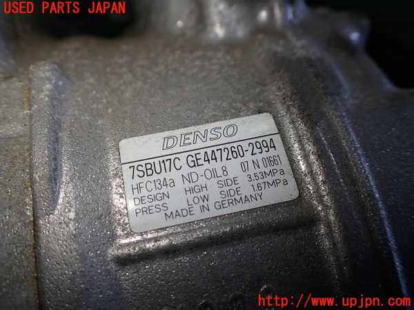 1UPJ-9237056025]BMW 528i(FR30)(F10)エアコンコンプレッサー 中古_2