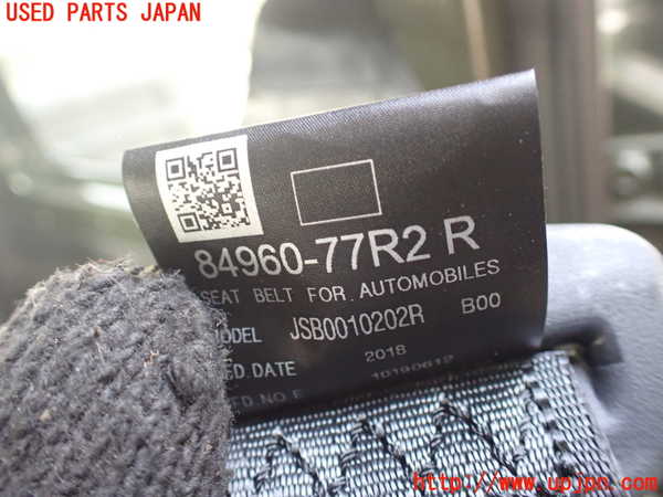 1UPJ-9237097155]ジムニー(JB64W)右2列目シートベルト 中古_3