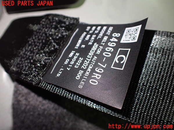 1UPJ-9237157155]スペーシア カスタム(MK53S)右2列目シートベルト 中古_3