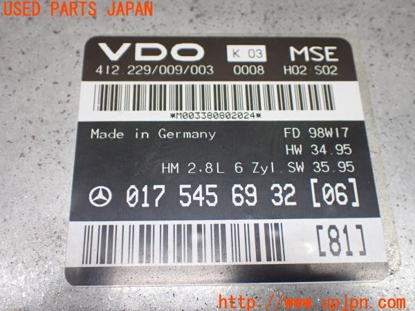 3UPJ=9237170517]ベンツ C180(202028 W202)純正 VDO 0175456932 ECU エンジンコンピューター 中古_5