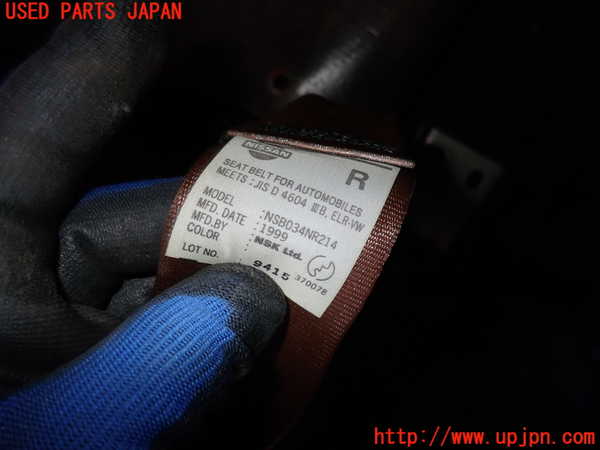 2UPJ-9237217155]セドリック ワゴン(WY30)右2列目シートベルト 中古_2