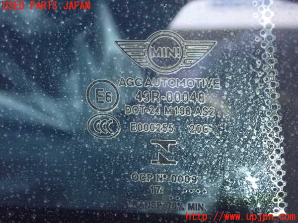 2UPJ-9237231380]BMW ミニ(MINI)クーパーD(XN15)右クォーターガラス (43R-00048) 中古 (F56)_3