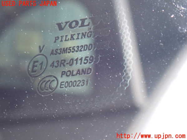 2UPJ-9237251382]ボルボ・XC60(UD4204TXC)左クォーターガラス 中古 PILKINGTON M5532 43R-011595_3