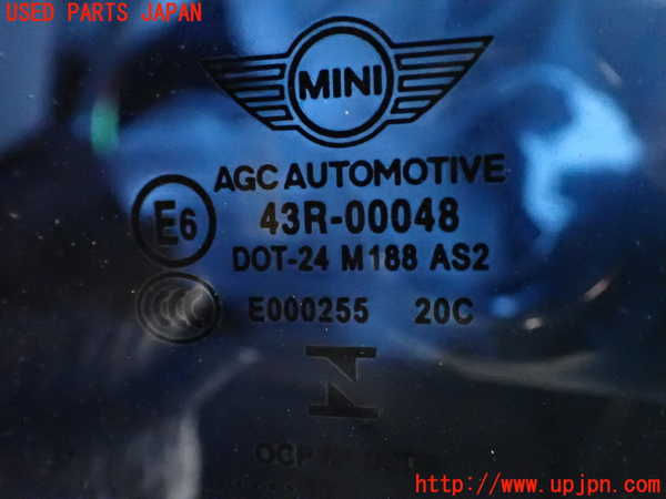 2UPJ-9237281380]BMW ミニ(MINI)クーパーSD(XT20)(F55)右クォーターガラス 中古(43R-00048 M188)_2