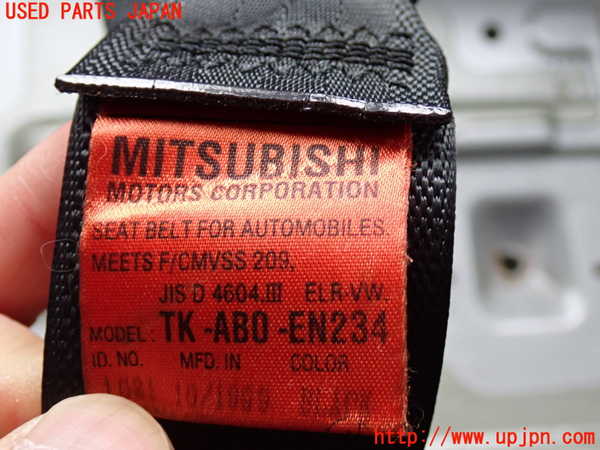 2UPJ-9237337155]パジェロ(V75W)右2列目シートベルト 中古_3