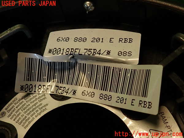 2UPJ-9237347865]VW ルポGTI(6EAVY)運転席側エアバッグカバー 中古_4