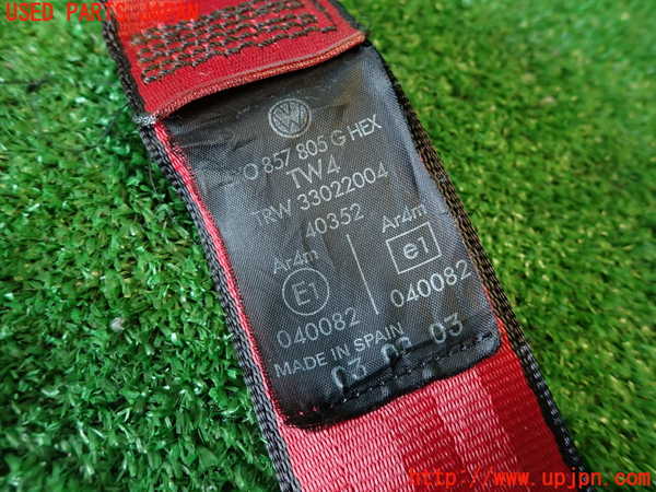 2UPJ-9237347185]VW ルポGTI(6EAVY)左2列目シートベルト 中古_4
