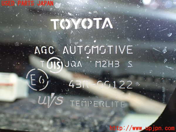 1UPJ-9237391202]ヴォクシーハイブリッド(ノアハイブリッド)(ZWR80G)左フロント三角窓ガラス 中古(AGC M2H3 43R-00122)_2