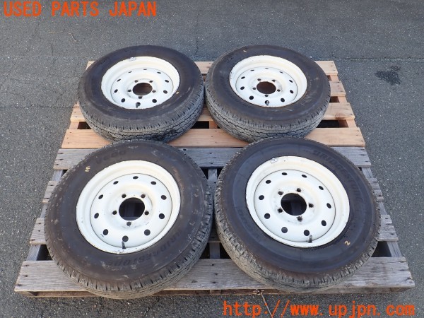 3UPJ=9237400903]三菱 ジープ(J36)社外 タイヤホイール 15×5.5JJ PCD139.7 5穴 4本 中古_1