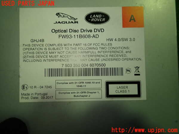 1UPJ-9237416490]ジャガー・XF スポーツブレイク(JBS2XC)DVDプレイヤー 中古_2