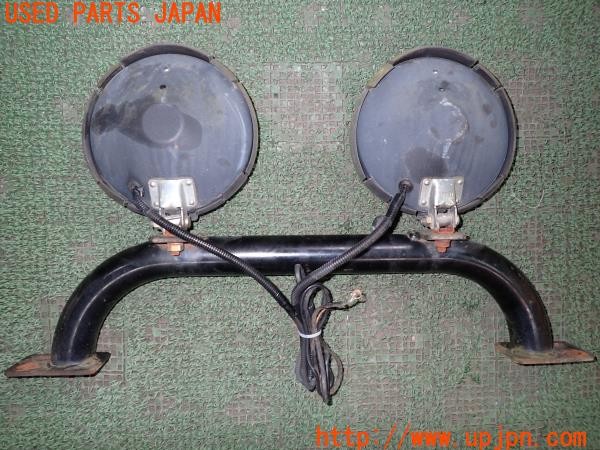 3UPJ=9237440022]三菱 ジープ キャンバストップ(J53(改))社外 グリルガード フォグランプステー BOSCH フォグランプ付き 中古_2