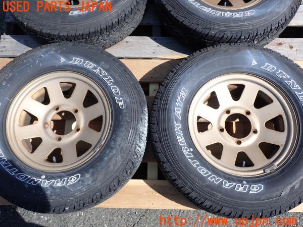 3UPJ=9237440916]三菱 ジープ キャンバストップ(J53(改))純正 TOPY トピー ホイール 15×5.5K +15? PCD139.7 5穴 4本 中古_2