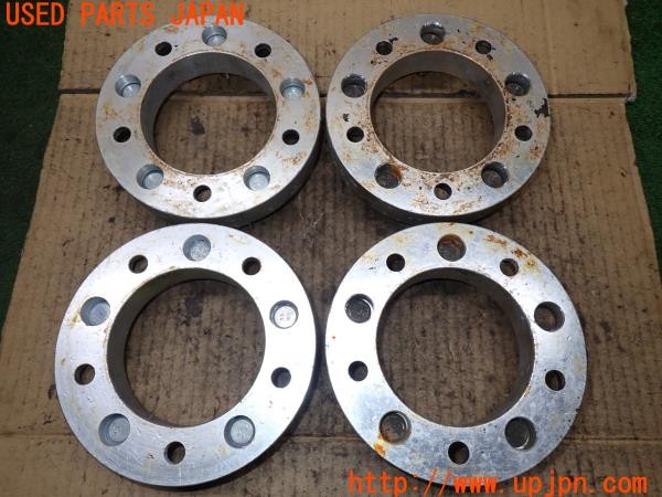 3UPJ=9237440971]三菱 ジープ キャンバストップ(J53(改))社外 ワイドトレッドスペーサー ワイトレ 30mm M12×P.15 PCD139.7 5穴 4枚 中古_2