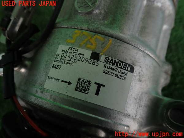 2UPJ-9237516025]ルノー・カングー(KFKH5H)エアコンコンプレッサー 中古_3