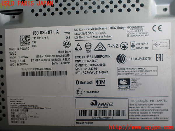 2UPJ-9237526470]VW up! GTI(アップ GTI)(AADKR)ラジオ 中古_3