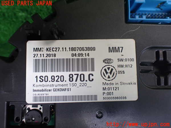 2UPJ-9237526170]VW up! GTI(アップ GTI)(AADKR)スピードメーター 中古_3