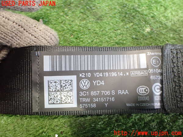 2UPJ-9237587045]VW パサート(Passat) ヴァリアント(Variant)(3CCAX)運転席シートベルト 中古_2