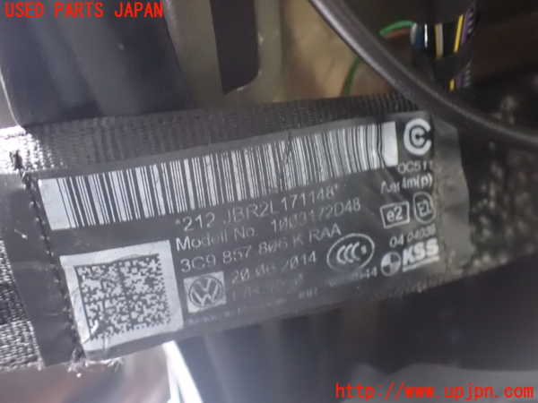 2UPJ-9237587155]VW パサート(Passat) ヴァリアント(Variant)(3CCAX)右2列目シートベルト 中古_2