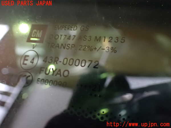 1UPJ-9237631382]キャデラック・XT5(C1UL)左クォーターガラス FUYAO M1235 中古_2
