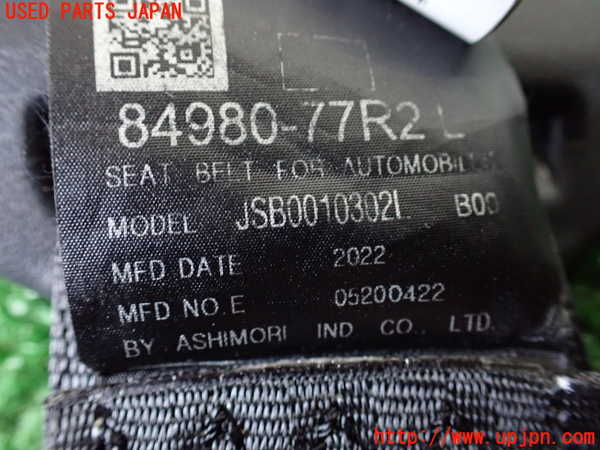 1UPJ-9237647185]ジムニー(JB64W)左2列目シートベルト 中古_2