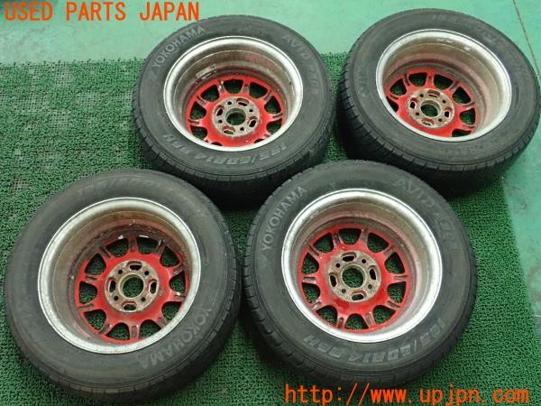 3UPJ=9237660915]スターレット Siリミテッド(EP71)タケウチプロジェクト スプリントハート ホイール 14×6.5J？ +40？ PCD100 4穴 4本 中古_2