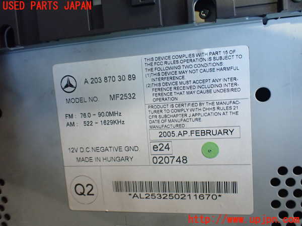 2UPJ-9237786480]ベンツ C180 コンプレッサー ステーションワゴン(203246)CDプレーヤー 中古_3