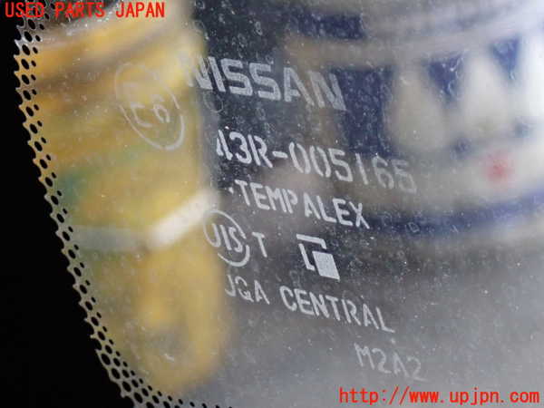 2UPJ-9237841200]ノート NISMO(E12)右フロント三角窓ガラス (43R-005165) 中古_3
