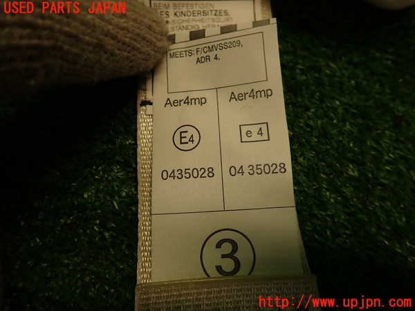 2UPJ-9237867155]レクサス・IS250(GSE20)右2列目シートベルト 中古_4