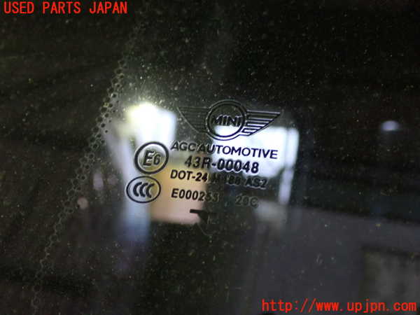 1UPJ-9237881382]BMW ミニ(MINI)ジョンクーパーワークス F56(JCW)(XMJCW)左クォーターガラス AGC M188 中古_2