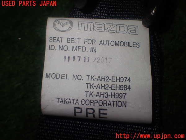1UPJ-9237897075]CX-3(DK5AW)助手席シートベルト 中古_3