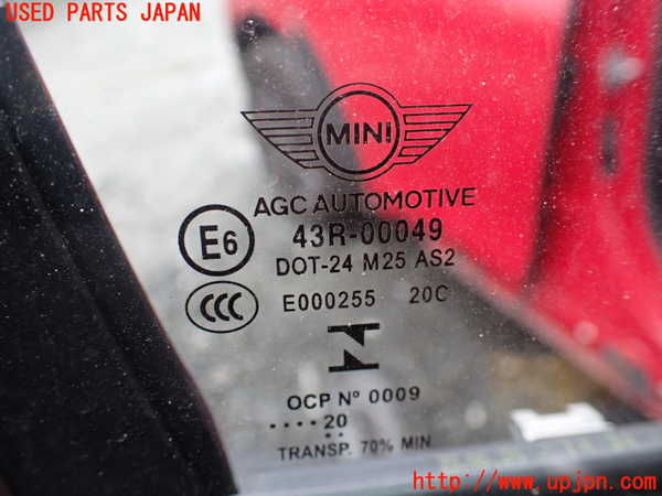 1UPJ-9237901230]BMW ミニ(MINI)クーパーD F55(XV15MW)右前ドア 中古 AGC M25 43R-00049_5