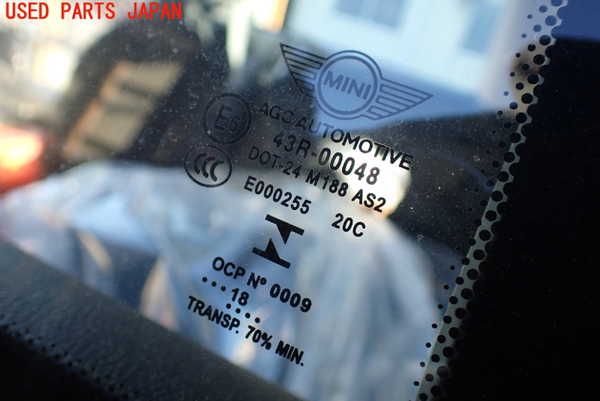 1UPJ-9237911380]BMW ミニ(MINI)クーパーD F56(XN15M)右クォーターガラス 中古 AGC M188 43R-00048_2