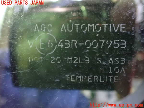 2UPJ-9237991382]アウトランダーPHEV(GN0W)左クォーターガラス 中古 AGC M2L3 43R-007953_3