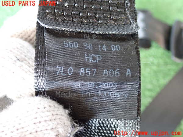 2UPJ-9238007155]ポルシェ・カイエン(9PABFD)右2列目シートベルト 中古_2