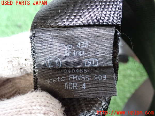 2UPJ-9238007155]ポルシェ・カイエン(9PABFD)右2列目シートベルト 中古_3