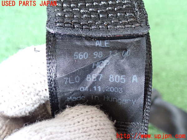 2UPJ-9238007185]ポルシェ・カイエン(9PABFD)左2列目シートベルト 中古_2