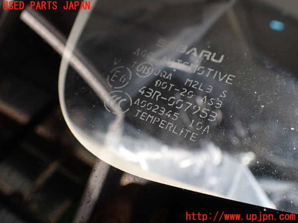2UPJ-9238021382]インプレッサ スポーツ ハイブリッド(GPE)左クォーターガラス 中古 AGC M2L3 43R-007953_2