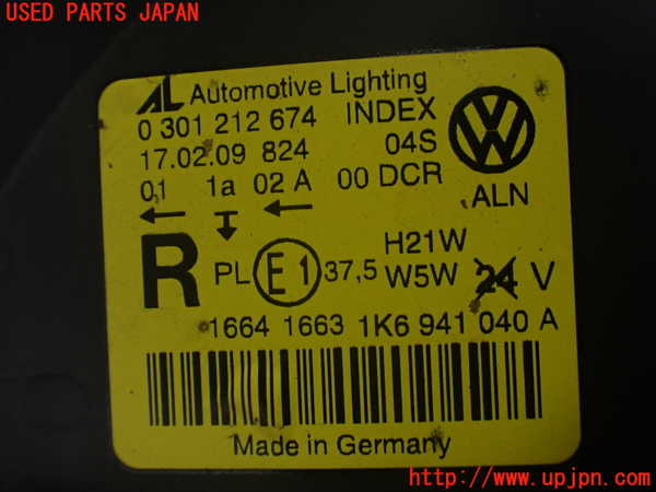 2UPJ-9238051130]VW ゴルフ GTI(1KAXX)右ヘッドライト HID 中古_3