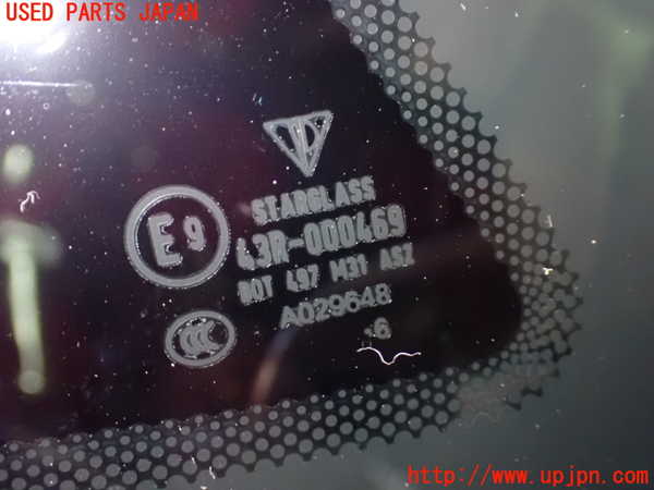 1UPJ-9238191380]ポルシェ・ケイマン(98721)右クォーターガラス STARGLASS M31 中古_2