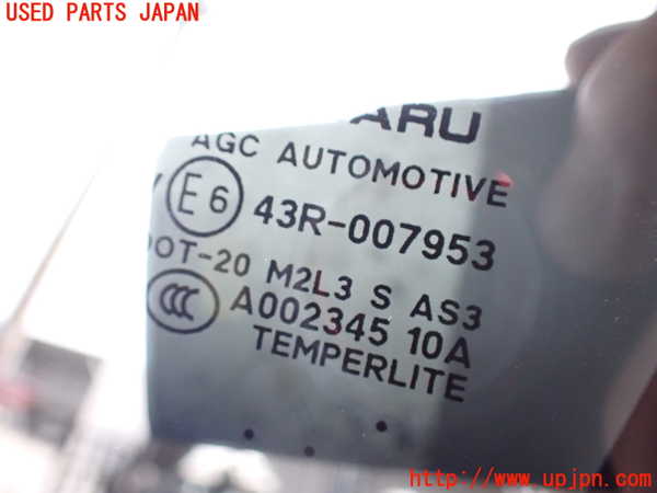 2UPJ-9238211380]クロストレック(GUD)右クォーターガラス 中古 AGC M2L3 43R-007953_2