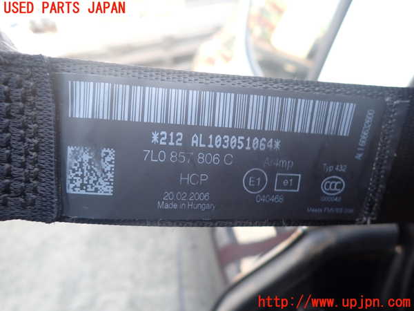 2UPJ-9238237155]ポルシェ・カイエン ターボ(9PA50A)右2列目シートベルト 中古_2