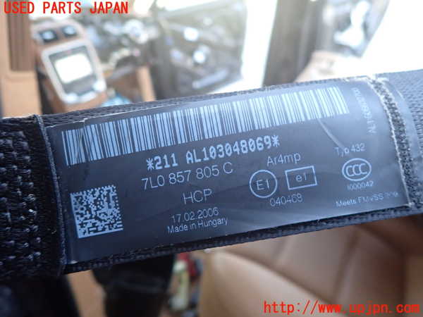 2UPJ-9238237185]ポルシェ・カイエン ターボ(9PA50A)左2列目シートベルト 中古_2