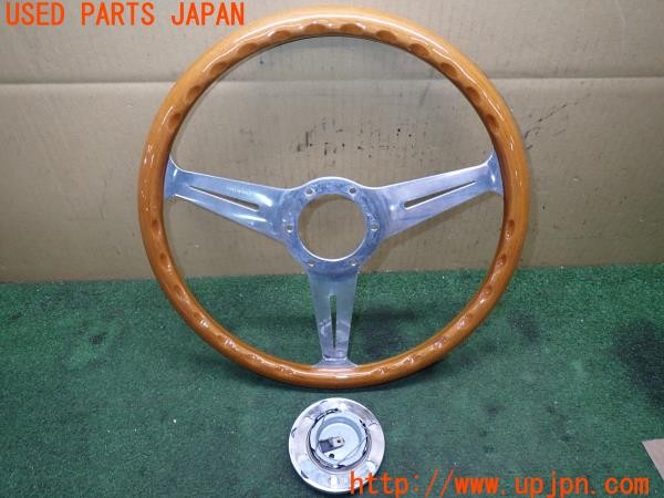 3UPJ=9238250617]ランドクルーザー80(FZJ80G)後期 NARDI ナルディ CLASSIC クラシック ステアリング ウッド&ポリッシュスポーク 360mm 中古_2