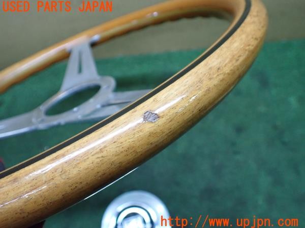 3UPJ=9238250617]ランドクルーザー80(FZJ80G)後期 NARDI ナルディ CLASSIC クラシック ステアリング ウッド&ポリッシュスポーク 360mm 中古_3