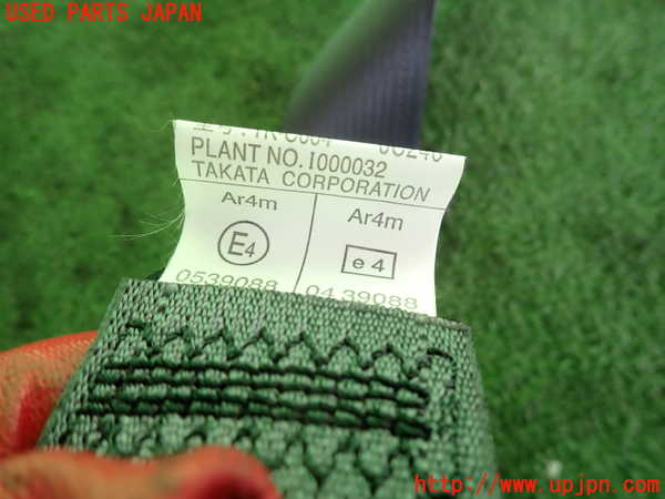 2UPJ-9238387155]インプレッサ WRX-STi(GRB)右2列目シートベルト 中古_2