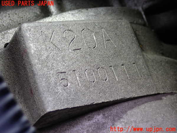 2UPJ-9238412003]シビック タイプR(EP3)エンジンミッションセット（補器類・ECU付） K20A 6DMT (1番値(Mpa):1.10/2:1.09/3:1.10/4:1.11) 中古_5