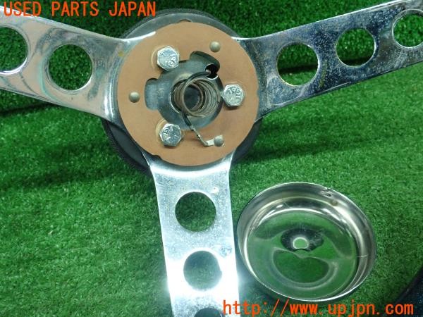 3UPJ=9238490617]グロリア ワゴン SGL(WY30)GRANT グラント? ステアリング 305mm 青 ラメ 当時物 希少 中古_3
